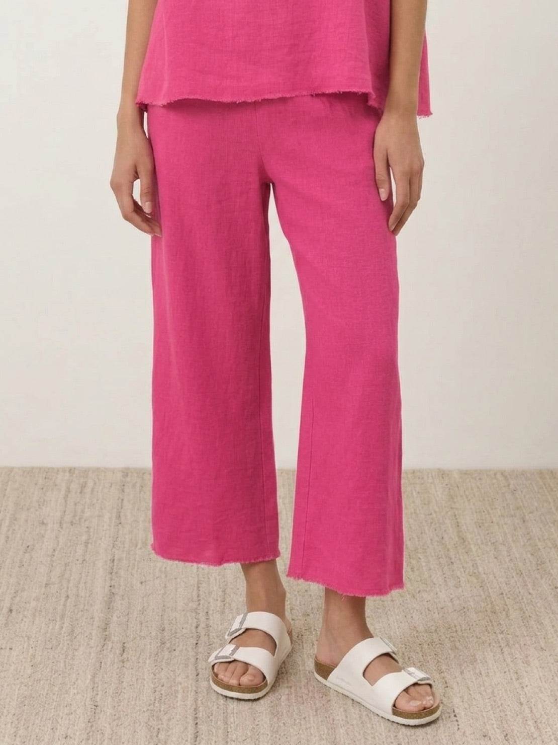 cotton-blend capelet lounge set with mock neck capelet top and wide-leg pants in smooth fabric