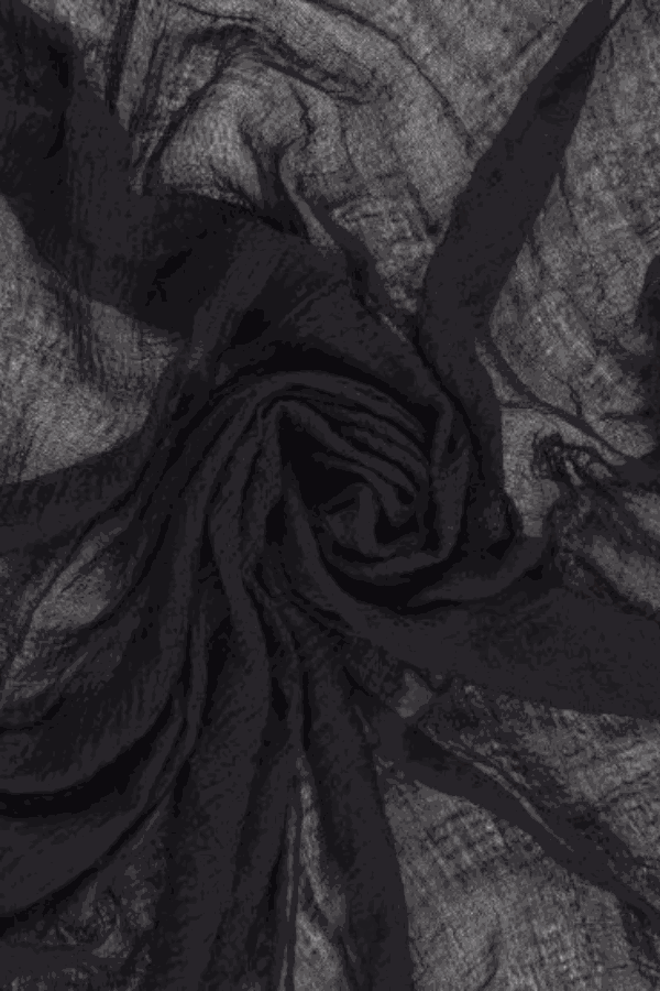 Lightweight black linen Color-POP Scarf with breathable, eco-friendly fabric, ideal for all weather conditions.