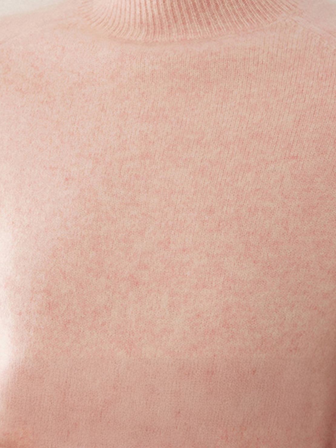 Lightweight 100% Italian cashmere sweater with mock neck and regular fit