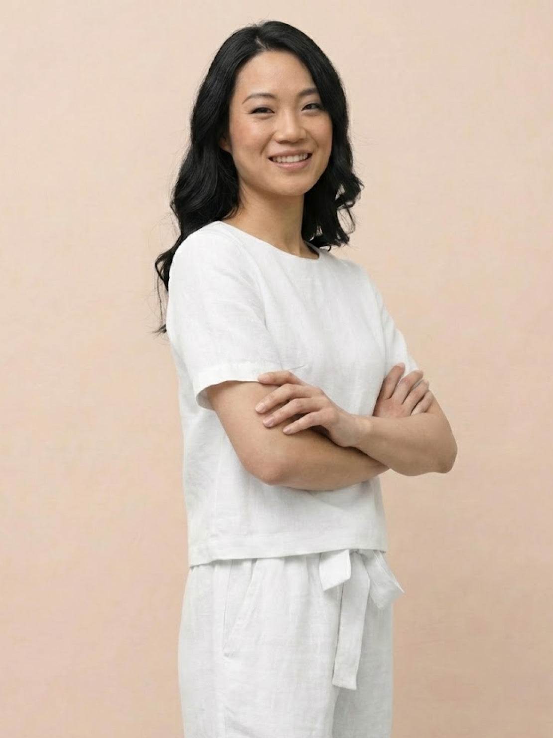 Cotton-linen blend monochrome two-piece set with breathable, soft fabric and relaxed fit