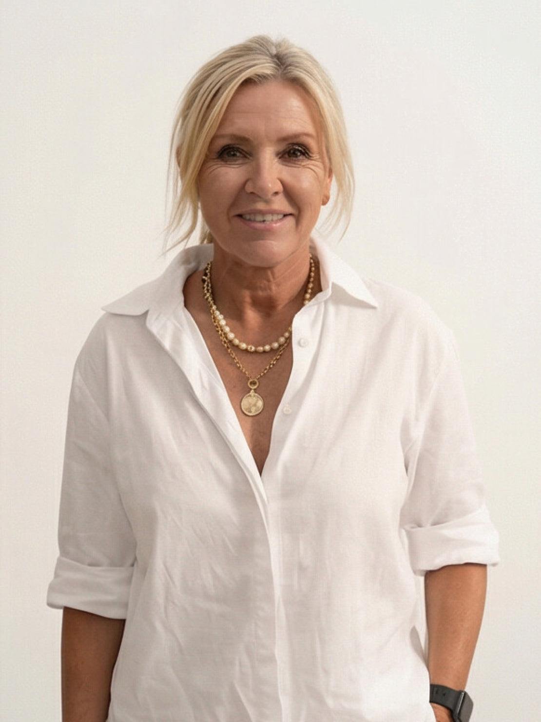 Oversized 100% cotton shirt with wide-leg pants co-ord set in breathable fabric