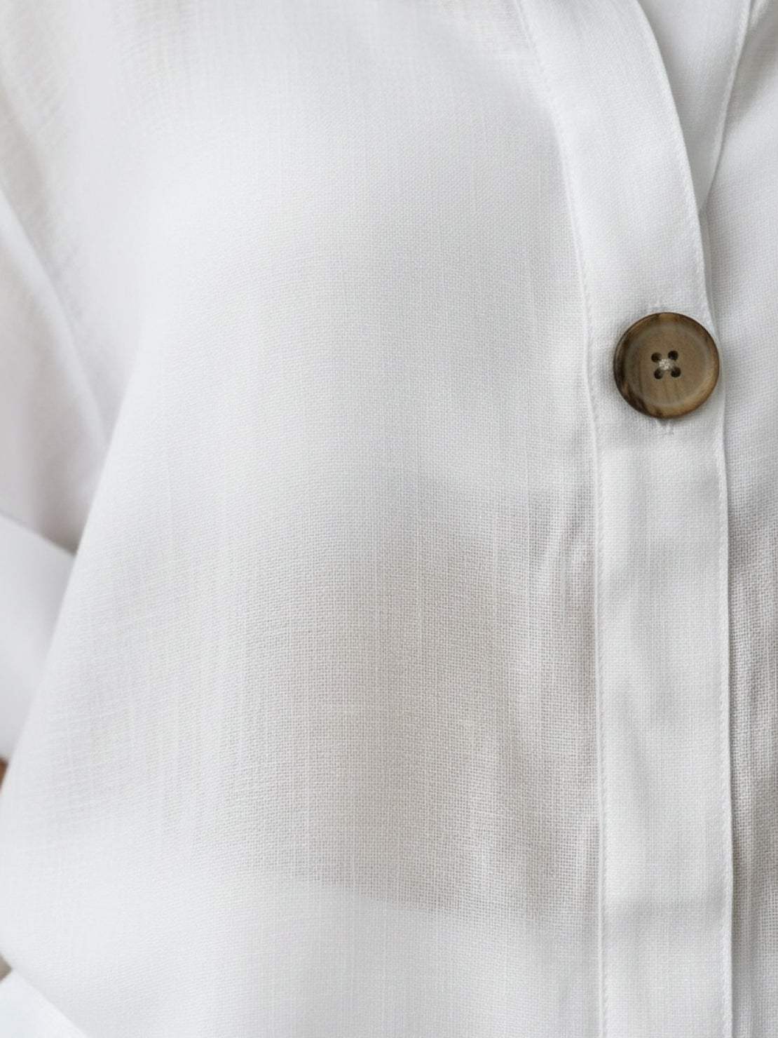 Pure Linen Two-Piece casual comfortable women's linen outfit set with one-button top and loose pants