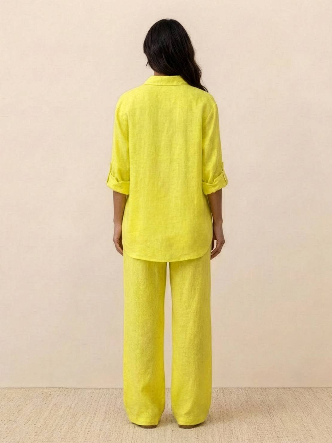 100% cotton double comfort two-piece set in various colors with relaxed fit and breathable fabric