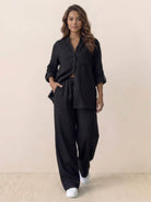 100% cotton double comfort set with breathable fabric and relaxed fit in seven colors