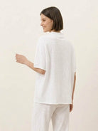 cotton-blend capelet lounge set with mock neck capelet sleeve top and wide-leg pants in relaxed fit