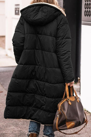 Sherpa-Lined Hooded Teddy Coat