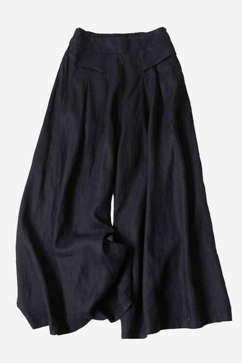 Sun-Kissed Elegance lightweight black palazzo pants with breathable fabric and flattering fit