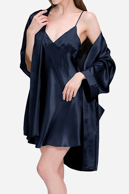 Mulberry Silk Nighty and Robe Set