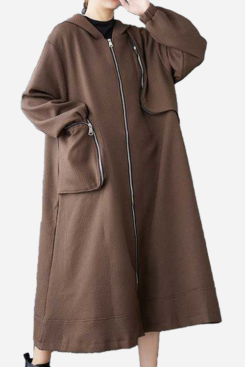 One Size Fits All ZipLine Oversized Long Coat