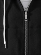 Chenille zip-up hoodie and wide-leg pants loungewear set in soft fabric with drawstring waist and pockets