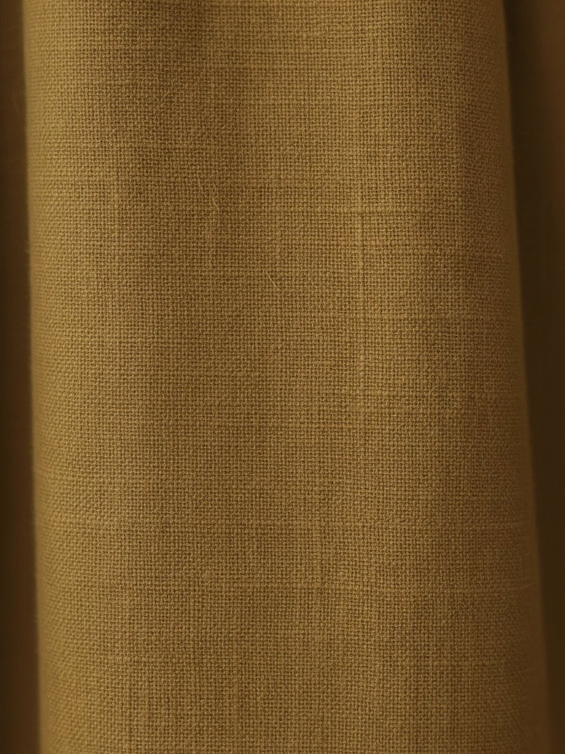 Maxi cotton-linen empire waist dress with 3/4 sleeves and side pockets