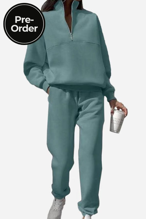 Athleisure at its Finest: Cotton-Blended Two-Piece Tracksuit