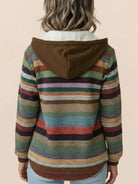 Highland Plaid Shacket cozy plaid overshirt with fleece lining and hooded casual jacket for cool weather layering