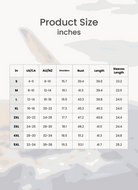 Size chart for Oversized Long Zip Sweatshirt hoodie showing measurements in inches for US/CA and AU/NZ sizes including shoulders, bust, length, and sleeve length