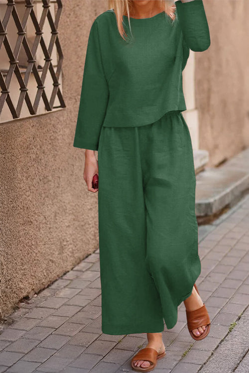 Loose Solid Color Two-Piece Set