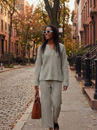 Women wearing multi-weather comfort oversized two-piece set in casual stylish design