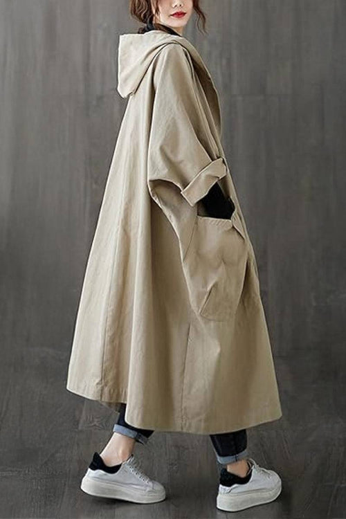 One Size Fits All Oversized Water Resistant Windbreaker Jacket
