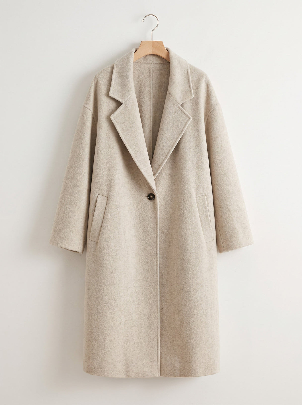 Double-Faced Wool-Blend Long Coat