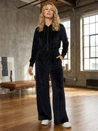 Women's Pure Velour Tracksuit with cropped hoodie and high-waist pants in vibrant color