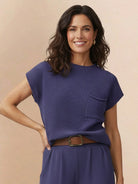 Comfy Couture Knit Sweater two-piece set with soft, relaxed fit sweater and matching knit pants