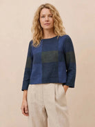 Retro monochrome style top with vintage design elements